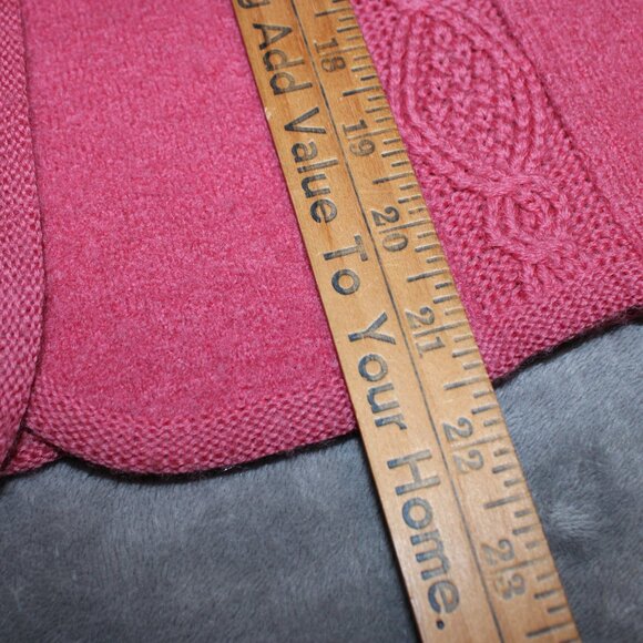 Womens Vintage 100% Dusty Pink Wool Cardigan Size EU 42 (US 6) Old Money Core - Picture 9 of 9